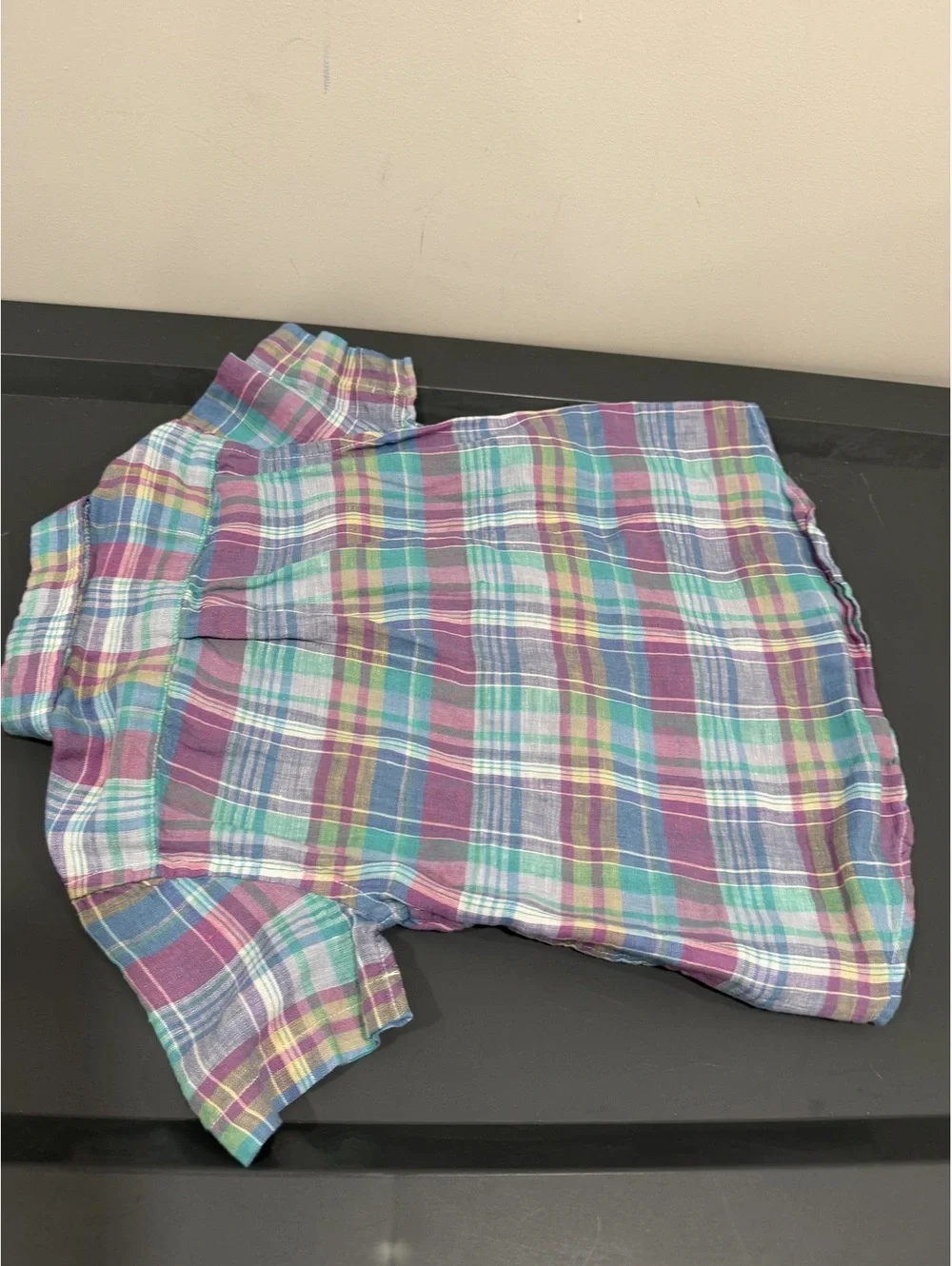 Polo Ralph Lauren Boys 4/4T Multicolor Plaid Button-Down Shirt Cotton Preowned